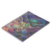 Whimsical Abstract Dragon Scales Cool Fractal Art ノートブック (左側)