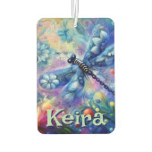 Whimsical Abstract Dragonfly Floral Personalized カーエアーフレッシュナー (裏面)