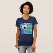 Whimsical Abstract Fish Trio Blue Personalized Tシャツ (正面フル)