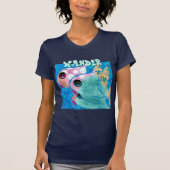 Whimsical Abstract Fish Trio Blue Personalized Tシャツ (正面)