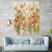 Whimsical Abstract Flower Botanical Wall Art ポスター