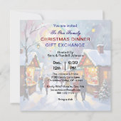 Whimsical Abstract Holiday Market Christmas Party 招待状 (裏面)