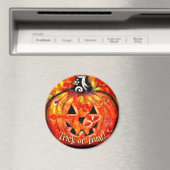 Whimsical Abstract Jack O Lantern Personalized マグネット (インサイチュ (食洗機))