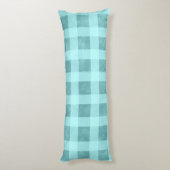 Whimsical Abstract Mermaid Nautical Teal Seashells ボディピロー (裏面 (縦))