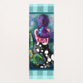 Whimsical Abstract Mermaid Nautical Teal Seashells ヨガマット (裏面)