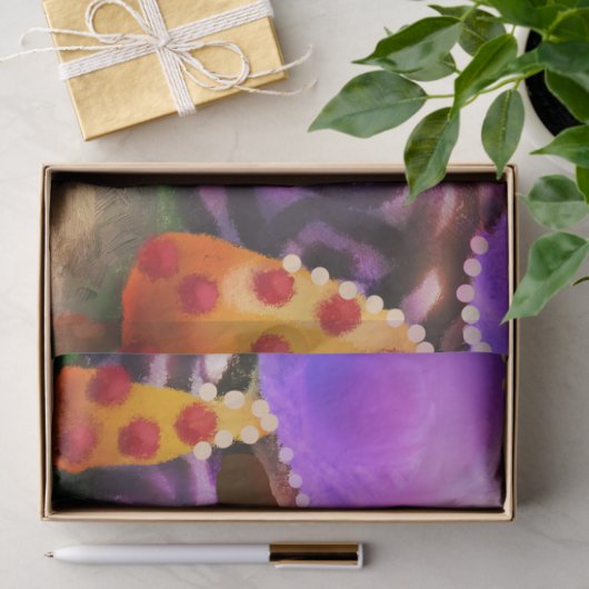 Whimsical Abstract Momma & Baby Cow Decoupage 薄葉紙 (ギフト)