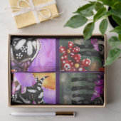 Whimsical Abstract Momma & Baby Cow Decoupage 薄葉紙 (ギフト)