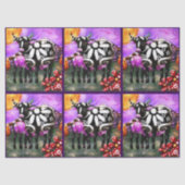 Whimsical Abstract Momma & Baby Cow Decoupage 薄葉紙 (正面)