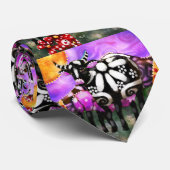 Whimsical Abstract Momma & Baby Cow Funky Farm ネクタイ (ロール)