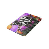 Whimsical Abstract Momma & Baby Cow Funky Farm バスマット (アングル)