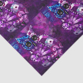 Whimsical Abstract Owl Purple Bird Decoupage 薄葉紙 (詳細)
