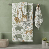 Whimsical African Animals Pattern ID1263 バスタオルセット