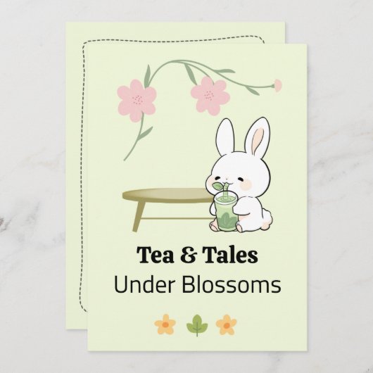 Whimsical Afternoon invitation 招待状 (正面/裏面)