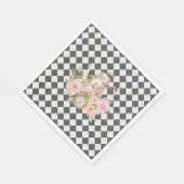 Whimsical Alice Mad Hatter Wonderland Birthday スタンダードランチョンナプキン (角)