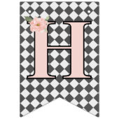 Whimsical Alice Mad Hatter Wonderland Birthday  バンティングフラッグ (第2の旗)