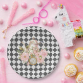 Whimsical Alice Mad Hatter Wonderland Birthday ペーパープレート (パーティー)