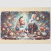 Whimsical Alice Tea Party DIY Craft Decoupage 薄葉紙 (正面)