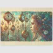 Whimsical Alice Wonderland Steampunk  薄葉紙 (正面)