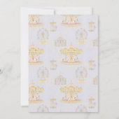 Whimsical Amusement Park Carousel Baby Shower 招待状 (裏面)