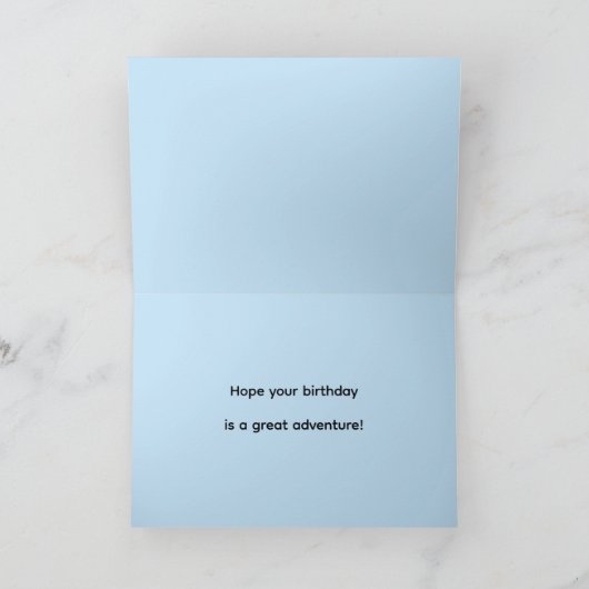 Whimsical Animals in Flying Machines Art カード (内部)