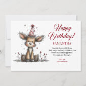 Whimsical Animals Personalized kids greeting card (正面)