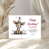 Whimsical Animals Personalized kids greeting card