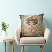 Whimsical Anime Girl  クッション (椅子)