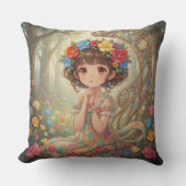 Whimsical Anime Girl  クッション (正面)