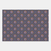 Whimsical Aries Astrology Mandala Geometric Tile ラッピングペーパーシート (正面3)