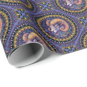 Whimsical Aries Astrology Mandala Geometric Tile ラッピングペーパー (ロールコーナー)