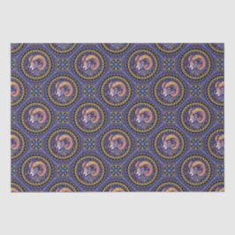 Whimsical Aries Astrology Mandala Geometric Tile 薄葉紙