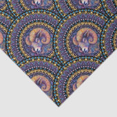 Whimsical Aries Zodiac Mandala Art Deco Scallop 薄葉紙 (詳細)