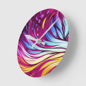 Whimsical Art on an 8" ラウンド壁時計 (傾斜)