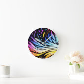 Whimsical Art on an 8"  ラウンド壁時計 (ホーム)