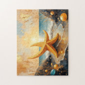 whimsical art starfish painting ジグソーパズル (縦)