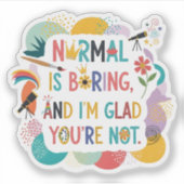 Whimsical Art Teacher Creative Quote Design シール (正面)