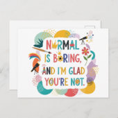 Whimsical Art Teacher Creative Quote Design ポストカード (正面/裏面)