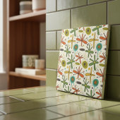 Whimsical Atomic Era Seamless Pattern #7 ID1224 タイル