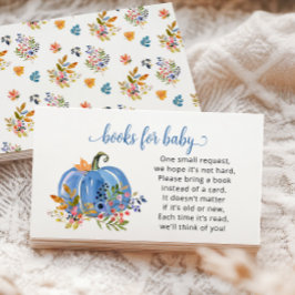 Whimsical Autumn Baby Shower Book Request Card エンクロージャーカード