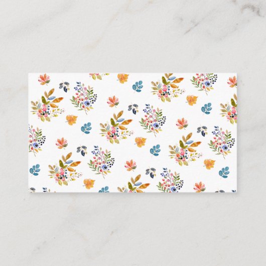 Whimsical Autumn Baby Shower Book Request Card エンクロージャーカード (裏面)