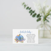 Whimsical Autumn Baby Shower Book Request Card エンクロージャーカード (スタンド正面)