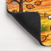 Whimsical Autumn Bunny マウスパッド (コーナー)