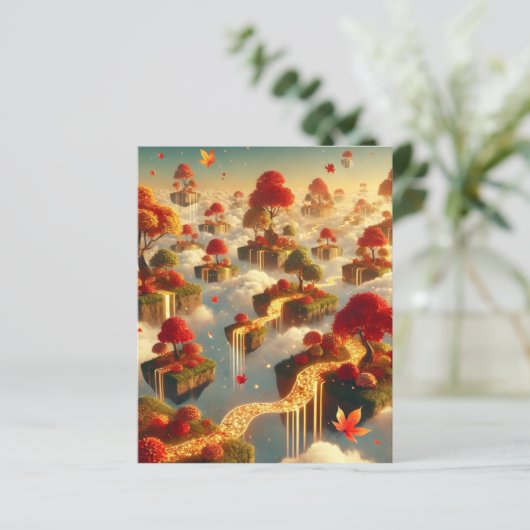 Whimsical Autumn Floating Islands Scrapbook Paper (スタンド正面)