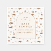 Whimsical Autumn Forest Baby Shower スタンダードカクテルナプキン (正面)