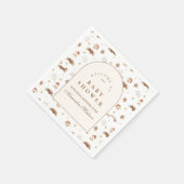 Whimsical Autumn Forest Baby Shower スタンダードカクテルナプキン (角)