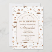 Whimsical Autumn Forest Baby Shower 招待状 (正面)