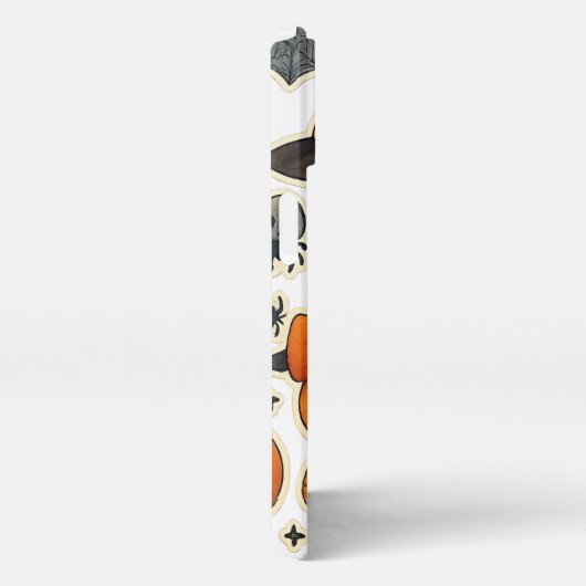 Whimsical Autumn Halloween Cat iPhone Case – Cute  iPhoneケース (右側面)