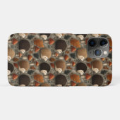 Whimsical Autumn Hedgehog & Mushroom Pattern Case-Mate iPhoneケース (裏面(横))