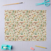 Whimsical Autumn Mushroom Forest Seamless Pattern 薄葉紙 (クラフト)