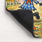 Whimsical Autumn Scarecrow Farm マウスパッド (コーナー)
